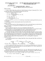 Đề thi HSG tỉnh môn Hóa Học-Bảng A,B