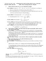 ĐỀ THI THỬ CHUYÊN TOÁN ĐẠI HỌC VINH