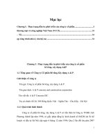 luận văn quản trị chiến lược Một số giải pháp nhằm tăng cường đầu tư phát triển tại công ty A& P