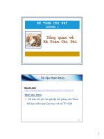 Chương 1 Tổng quan về kế toán chi phí (Môn Kế toán chi phí)