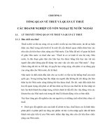 TỒNG QUAN VỀ THUẾ VÀ QUẢN LÝ THUẾ CÁC DOANH NGHIỆP CÓ VỐN NGOẠI TỆ NƯỚC NGOÀI