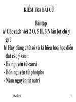 Giáo án tham khảo bồi dưỡng thao giảng, thi giáo viên hoá học lớp 8 Bài Nguyên tố hoá học (26)
