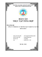 luận văn quản trị chất lượng  Thực trạng chất lượng dịch vụ của Công ty cổ phần vận tải Hồng Phát