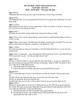 Đề HSG Sinh cấp huyện (10 - 11)