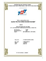 Tiểu luận BÁO CÁO PHÂN TÍCH TÀI CHÍNH Công ty CỔ PHẦN PHÁT TRIỂN NHÀ ĐẤT BÀ RỊA - VŨNG TÀU