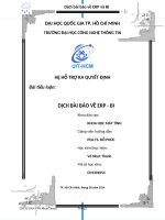 Tiểu luận môn Hệ hỗ trợ quyết định DỊCH BÀI BÁO VỀ ERP - BI