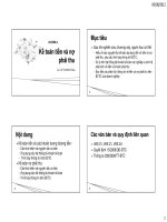 Chương 1 Kế toán tiền và nợ phải thu (Môn Kế toán tài chính )