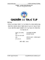 luận văn quản trị khách sạn du lịcNÂNG CAO NHẬN THỨC VÀ VAI TRÒ CỦA CỘNG ĐỒNG ĐỊA PHƯƠNG TRONG PHÁT TRIỂN DLST TẠI CÁC VQG Ở VIỆT NAM, TRƯỜNG HỢP NGHIÊN CỨU TẠI VQG CÚC PHƯƠNG VÀ VQG BA VÌ