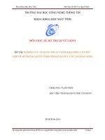 NGHIÊN CỨU ÁP DỤNG THUẬT TOÁN KHAI PHÁ LUẬT KẾT HỢP ĐỂ HỖ TRỢ RA QUYẾT ĐỊNH TRONG QUẢN LÝ DỰ ÁN PHẦN MỀM