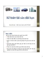 Chương 4 Kế toán tài sản dài hạn (Môn Kế toán doanh nghiệp)