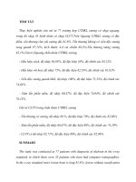 tóm tắt Nghiên cứu đặc điểm hình ảnh và giá trị của chụp Xquang, cắt lớp vi tính trong chẩn đoán U tế bào khổng lồ xương