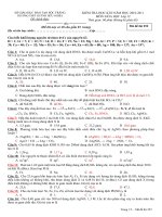 Đề thi môn Hóa K12 Trường Huỳnh Hữu Nghĩa - MT - ST