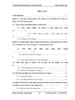 Báo cáo tổng hợp về Tình hình thực hiện kế hoạch lợi nhuận tại công ty Cổ phần tư vấn và đầu tư xây dựng ANZ