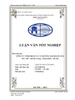 luận văn quản trị tài chính  Nâng cao hiệu quả phân tích tài chính tại Công ty TNHH DVTM Hoàng Hảiq