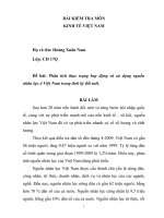 Tiểu luận Phân tích thực trạng huy động và sử dụng nguồn nhân lực ở Việt Nam trong thời kỳ đổi mới