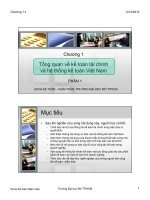 Chương 1 Tổng quan về kế toán tài chính và hệ thống kế toán Việt Nam phần 1 (Môn Kế toán tài chính 1)