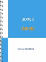 Lãnh đạo trong quản trị kinh doanh
