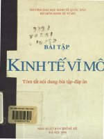 Bài tập kinh tế vĩ mô - Tóm tắt nội dung - bài tập - đáp án