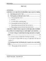 luận văn quản trị rủi ro Ứng dụng mô hình VaR vào hoạt động phân tích và quản lý rủi ro cho cổ phiếu của Công ty cổ phần Đại lý Liên hiệp vận chuyển