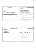 Chương 3 Bảng cân đối kế toán (Môn Kế Toán Tài Chính 3)