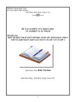 skkn MỘT SỐ BIỆN PHÁP GIÚP ĐỠ HỌC SINH YẾU KÉM KHẮC PHỤC NHỮNG KHÓ KHĂN KHI GIẢI TOÁN CÓ LỜI VĂN Ở LỚP 2