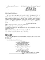 tuyển tập các đề thi thử THPT môn văn hay nhât có đán án