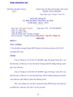 BÀI THU HOẠCH TỰ BỒI DƯỠNG THƯỜNG XUYÊN TIỂU HỌC NĂM HỌC  2014 – 2015