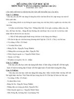 Đề cương ôn tập học kì II môn ngữ văn 12 (chương trình chuẩn) Năm học 2014- 2015