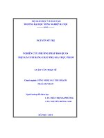 Nghiên cứu phương pháp bảo quản thịt gà tươi bằng chất phụ gia thực phẩm