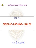 Giáo án bồi dưỡng thao giảng, thi giáo viên hoá học lớp 8 Bài 6 Đơn chất và hợp chất - phân tử (5)