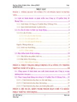 Báo cáo tổng hợp về tình hình hoạt động kinh doanh tại Công ty Cổ phần May II Hưng Yên