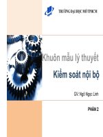 Khuôn mẫu lý thuyết Kiểm soát nội bộ Phần 2 (Môn Kiểm Soát Nội Bộ)
