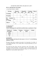 Đề HKII Tiếng Anh 7  - 1