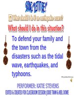 WHAT SHOULD I DO IF AN EARTHQUAKE OCCURS?