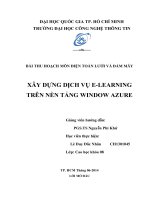 Tiểu luận môn điện toán lưới và đám mây XÂY DỰNG DỊCH VỤ E-LEARNING TRÊN NỀN TẢNG WINDOW AZURE
