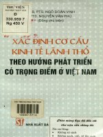 Xác định cơ cấu kinh tế lãnh thổ - Theo hướng phát triển có trọng điểm ở Việt Nam