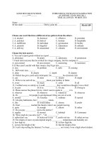 Third Mock Test ( with keys)