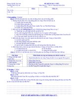 Ma trận, đề kiểm tra 1 tiết môn Địa Lí 7 (HKII:10-11)