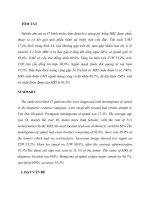 tóm tắt nghiên cứu Đặc điểm hình ảnh và giá trị của Cộng hưởng từ trong chẩn đoán U màng tủy