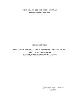 HỒ SƠ MỜI THẦU CÔNG TRÌNH: KHU NHÀ Ở VÀ CƠ SỞ DỊCH VỤ CHO C.B.C.N.V NHÀ MÁY LỌC DẦU DUNG QUẤT HẠNG MỤC: NHÀ CHUNG CƯ 5 TẦNG CT2