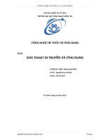 Tiểu luận môn CÔNG NGHỆ TRI THỨC VÀ ỨNG DỤNG GIẢI THUẬT DI TRUYỀN VÀ ỨNG DỤNG
