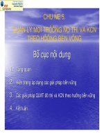 Chương 5: Quản lý môi trường đô thị và khu công nghiệp theo hướng bền vững