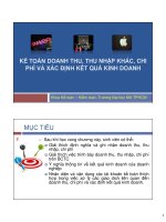 Chương 6 Kế toán doanh thu,thu nhập khác,chi phí và xác định kết quả kinh doanh (Môn Kế toán doanh nghiệp)