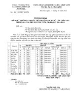 Van ban thong bao dang ky thoi gian hoan thanh ke hoach pho cap giao duc mam non cho tre em nam tuoi giai doan 2010-2015