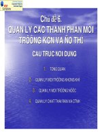 Quản lý môi trường đô thị và khu công nghiệp-chuong 6-Lê, Thanh Hải