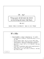 Chương 1 Tổng quan về kế toán tài chính và hệ thống kế toán Việt Nam phần 1 (Môn Kế toán tài chính 1)