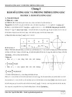 BÀI GIẢNG HÀM SỐ LƯỢNG GIÁC VÀ PHƯƠNG TRÌNH LƯỢNG GIÁC (bài giảng giải tích 11)