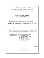 Nghiên cứu công nghệ chế biến nâng cao chất lượng gỗ nguyên liệu