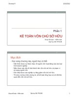 Chương 6 Kế toán vốn chủ sở hữu phần 1 (Môn Kế toán tài chính 1)