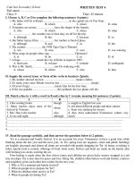 Bài kiểm tra số 4 Anh 9